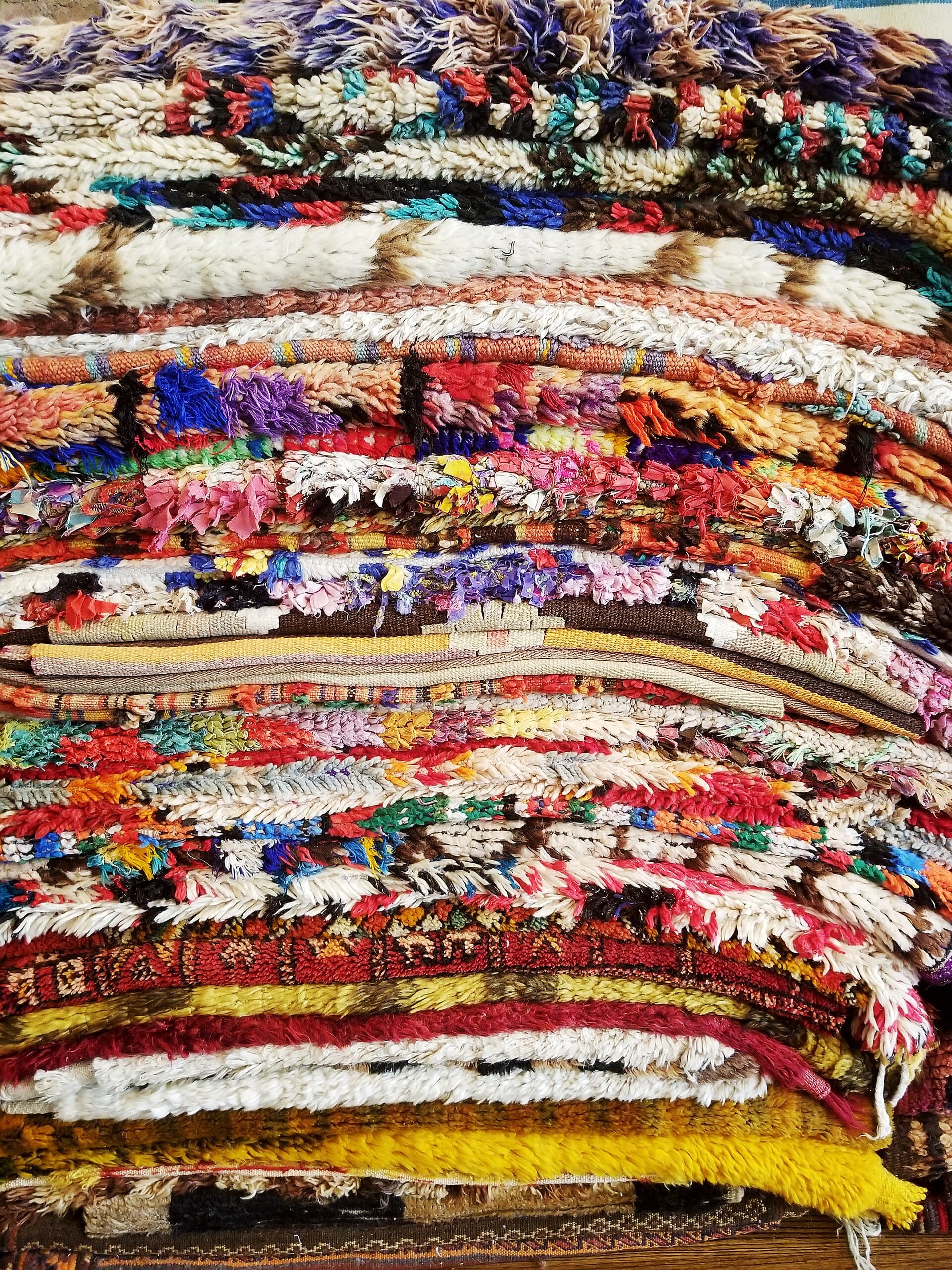 Vintage Beni Ourain Wool Rug, 6x9 ft